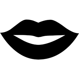 Emoji Brief - Black And White Lips, Transparent background PNG HD thumbnail