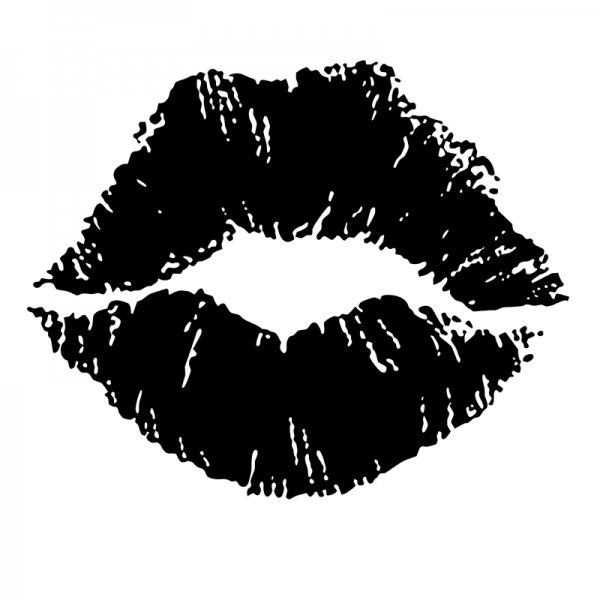 Lip Print   Scatter Kit - Black And White Lips, Transparent background PNG HD thumbnail