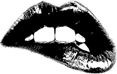 Lips Clipart Black And White · Animals - Black And White Lips, Transparent background PNG HD thumbnail