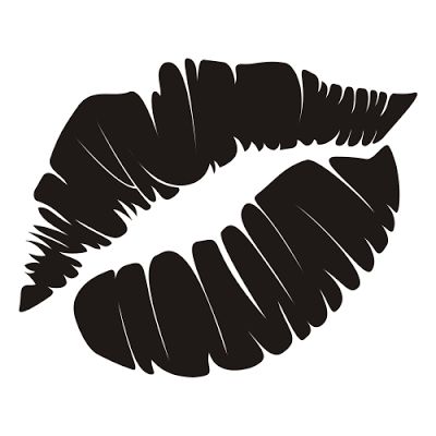 Lips clipart black and white 