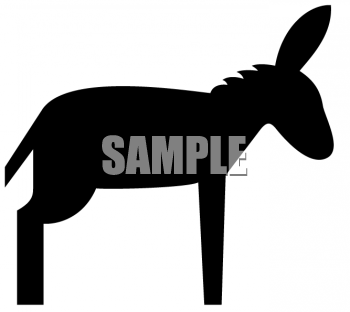 Mule Clip Art - Black And White Mule, Transparent background PNG HD thumbnail