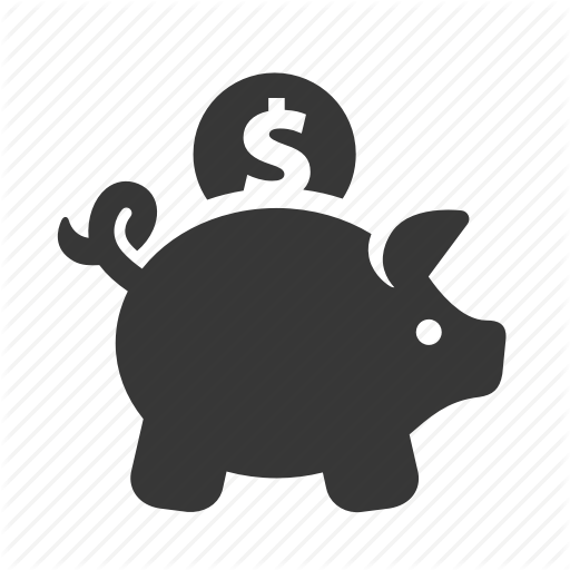 E Commerce, Piggy Bank, Raw, Savings, Shopping, Simple, Web - Black And White Piggy Bank, Transparent background PNG HD thumbnail