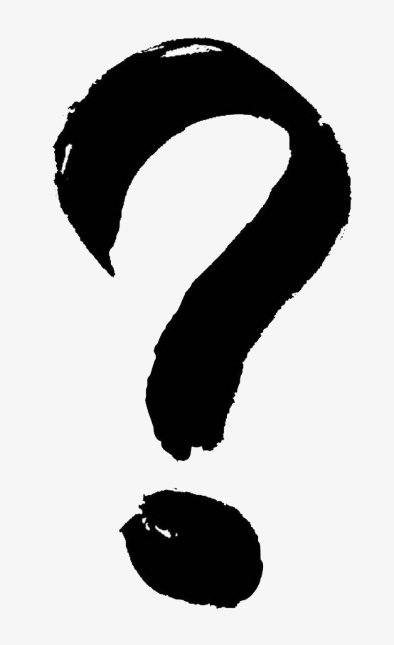 Black And White Question Mark PNG - Question Mark, Black, 