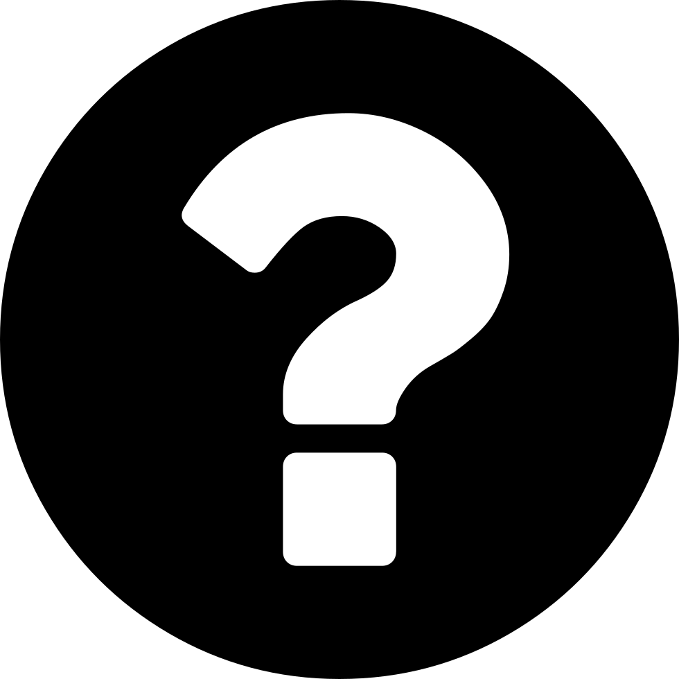 Black And White Question Mark Png - Question Mark On A Circular Black Background Comments, Transparent background PNG HD thumbnail