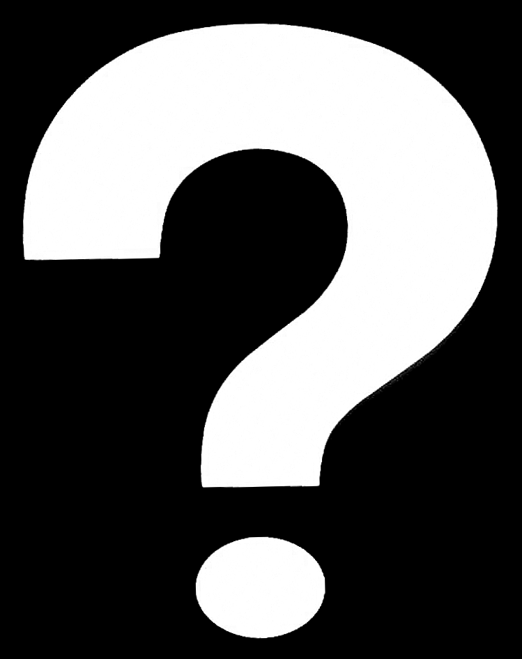Question Mark.png - Black And White Question Mark, Transparent background PNG HD thumbnail