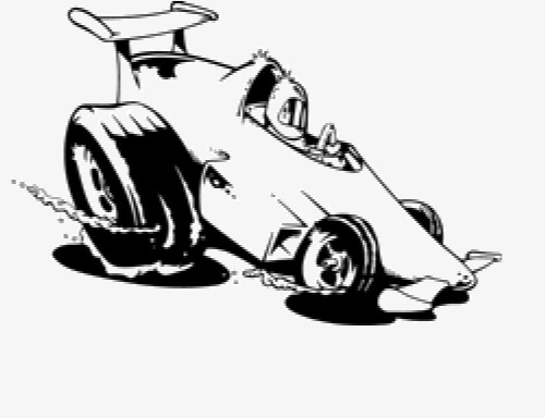 Cartoon Car, Car, Transportation Png Image And Clipart - Black And White Race Car, Transparent background PNG HD thumbnail