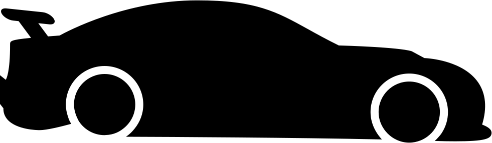Black And White Race Car PNG - Racing Car With Side S