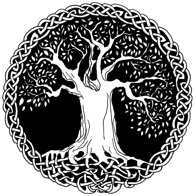 Celtic Wisdom Tree By Theeicefaerie Hdpng.com  - Black And White Tree Of Life, Transparent background PNG HD thumbnail