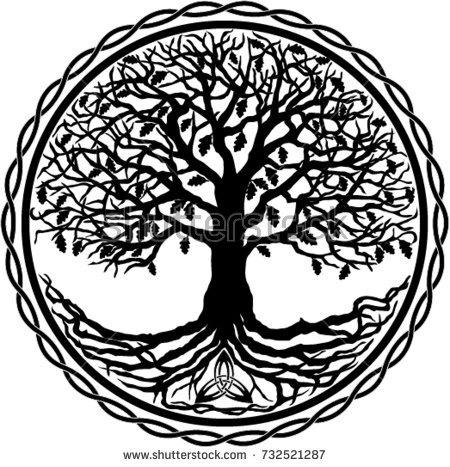Tree Of Life Silhouette - Black And White Tree Of Life, Transparent background PNG HD thumbnail