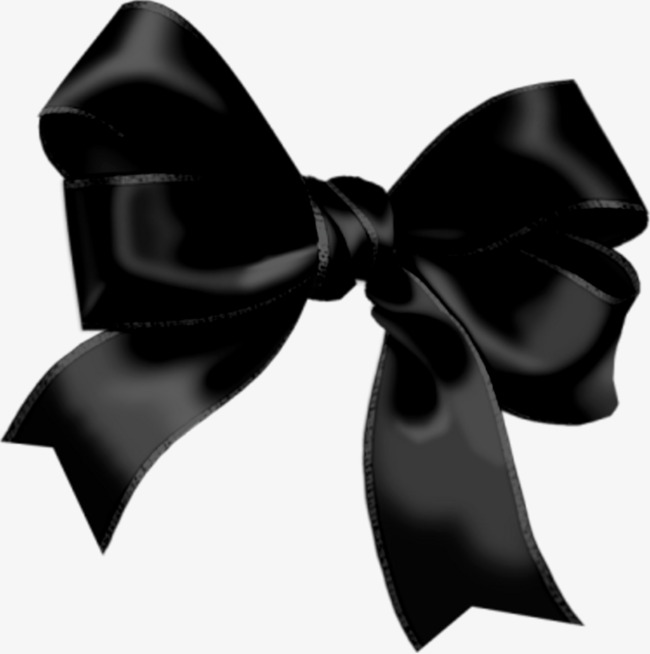 Black Bow with Red Edge Clipa