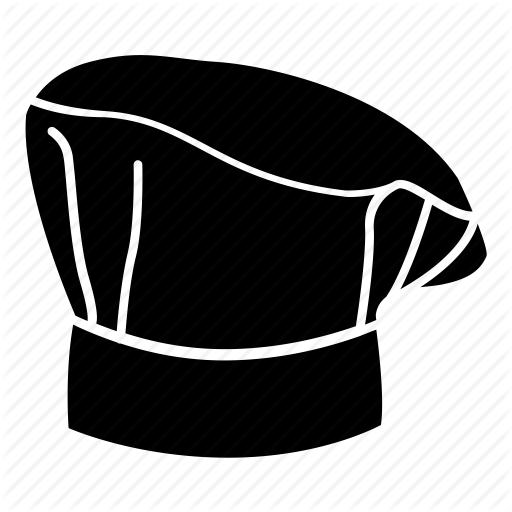 Chef, Cook, Cooking, Hat, Headwear, Toque Icon - Black Chef, Transparent background PNG HD thumbnail