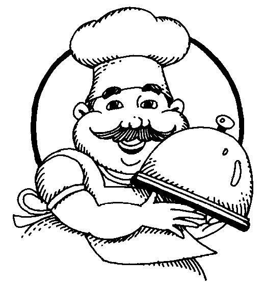 Black Chef Png - Free Black And White Clipart, 4 Pages Of Public Domain Clip Art, Transparent background PNG HD thumbnail