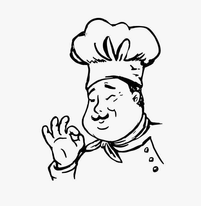 Black Chef Png - Vector Black Lines Big Chef, Vector Characters, Black Lines, Chef Png And Vector, Transparent background PNG HD thumbnail