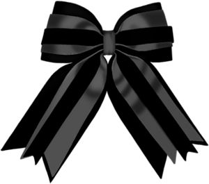 Bow.png - Black Ribbon Bow, Transparent background PNG HD thumbnail