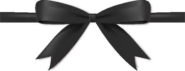 Ribbon_Black_Icon - Black Ribbon Bow, Transparent background PNG HD thumbnail