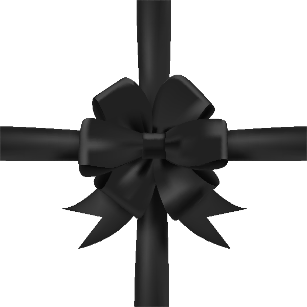 Ribbon_Black_Icon3 1 - Black Ribbon Bow, Transparent background PNG HD thumbnail