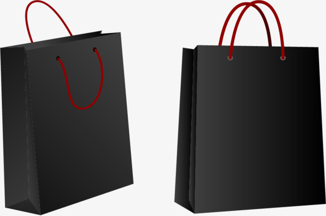 Vector Painted Black Shopping Bags, Vector, Hand Painted, Black Shopping Bags Png And - Black Shopping Bags, Transparent background PNG HD thumbnail