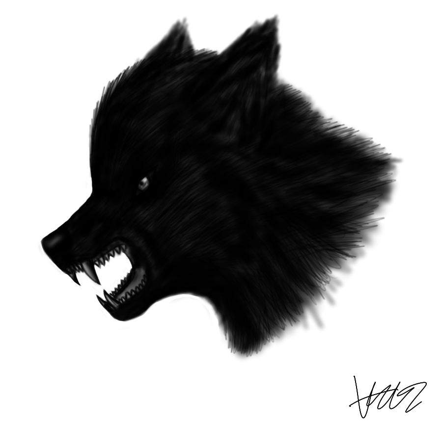 Black Wolf Head By Pipplutt Hdpng.com  - Black Wolf, Transparent background PNG HD thumbnail