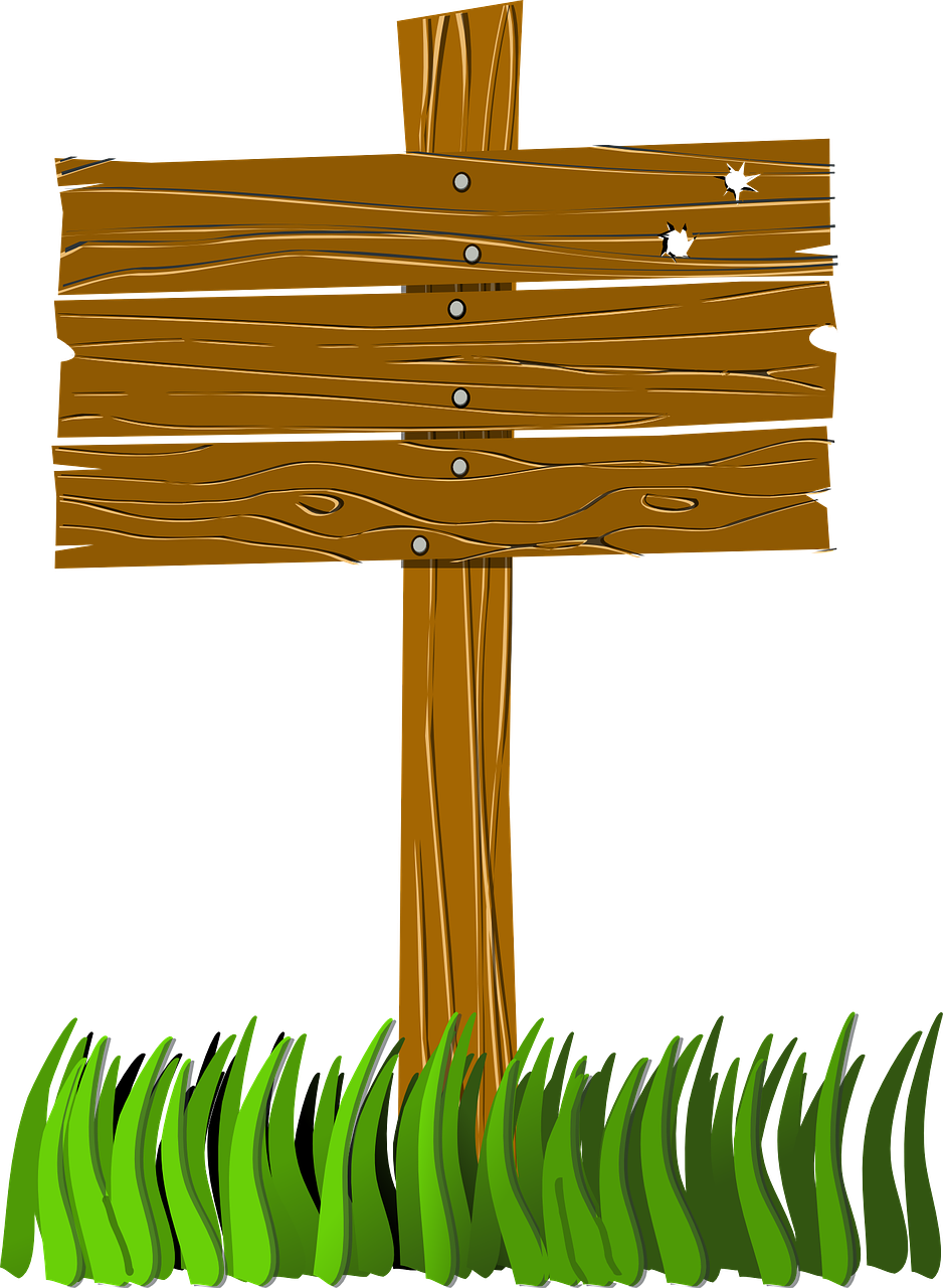 fence post blank sign