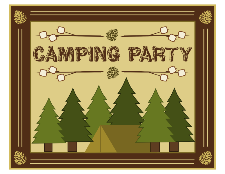 Download The Free Camping Printables Here! - Blank Camp Sign, Transparent background PNG HD thumbnail