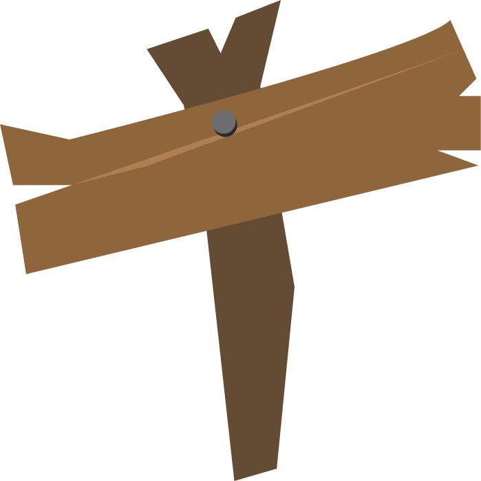 Fence Post Blank Sign - Blank Camp Sign, Transparent background PNG HD thumbnail