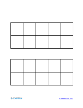 To Create Your Own Class Set Of Double Ten Frames. One Per Sheet, Print Class Set, Trim To Size And Laminate. - Blank Ten Frame, Transparent background PNG HD thumbnail