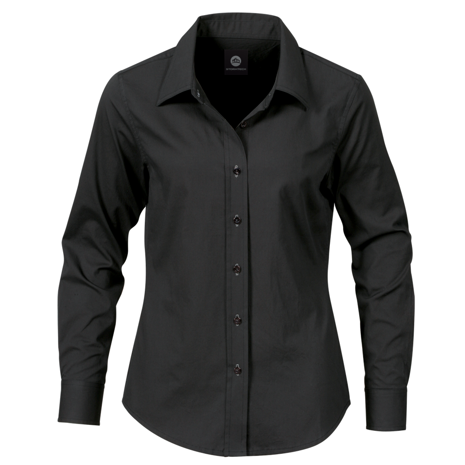 Black Dress Shirt Png Image - Blouse, Transparent background PNG HD thumbnail