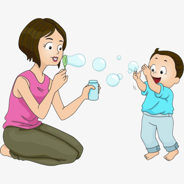 A Mother Who Bubbles, Cartoon, Jane Pen, Blow Bubbles Png Image And Clipart - Blow Bubbles, Transparent background PNG HD thumbnail