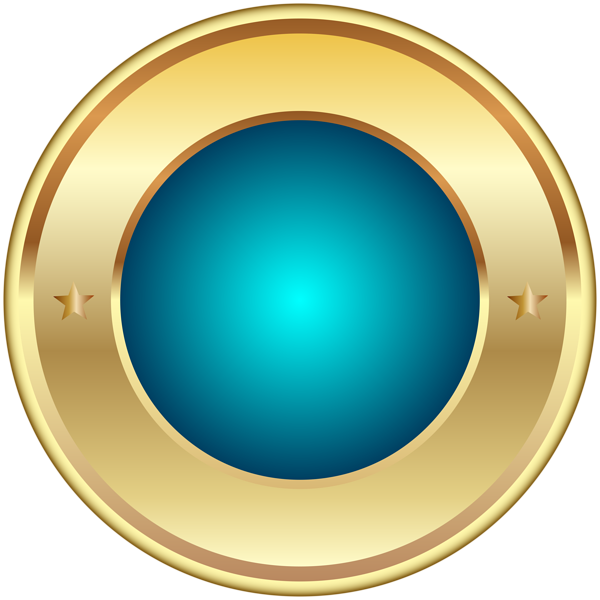 Seal Badge Blue Png Transparent Clip Art Image - Blue And Gold, Transparent background PNG HD thumbnail