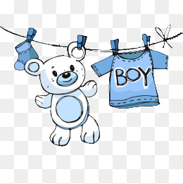 Baby Product, Toy Bear, Baby Clothes, Baby Socks Png Image And Clipart - Blue Bear, Transparent background PNG HD thumbnail