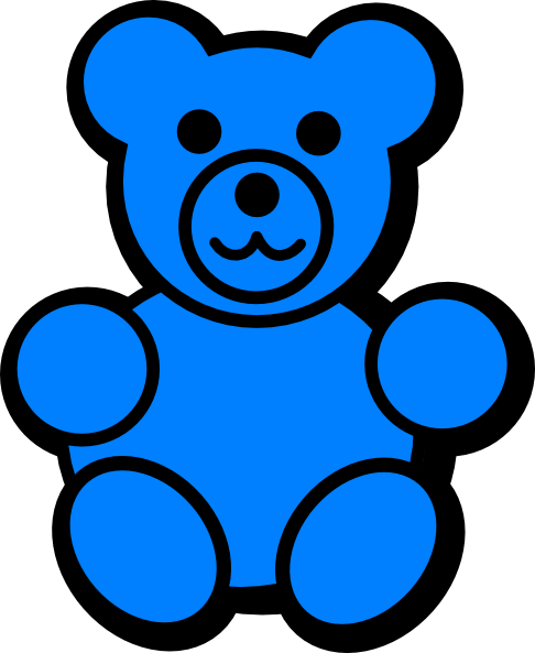 Download This Image As: - Blue Bear, Transparent background PNG HD thumbnail