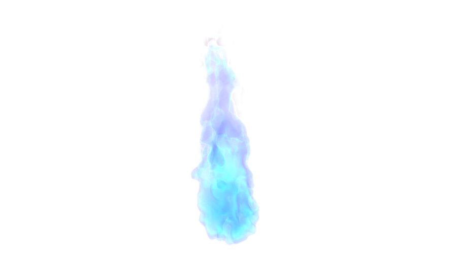 blue flame white background