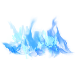 Blue Fire Transparent Backgro