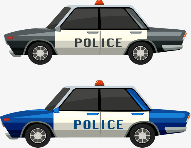 Blue Black Police Car, Vector Material, Attendance, Police Car Png And Vector - Blue Police Car, Transparent background PNG HD thumbnail