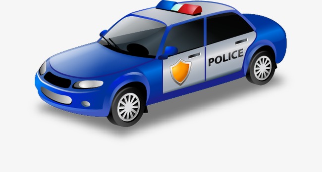 blue black police car, Vector