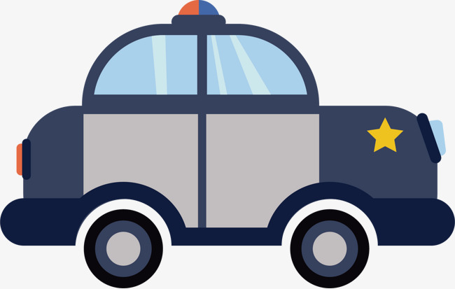 Cartoon Police Car, Cartoon Car, Children\u0027S Painting Png Image And Clipart - Blue Police Car, Transparent background PNG HD thumbnail