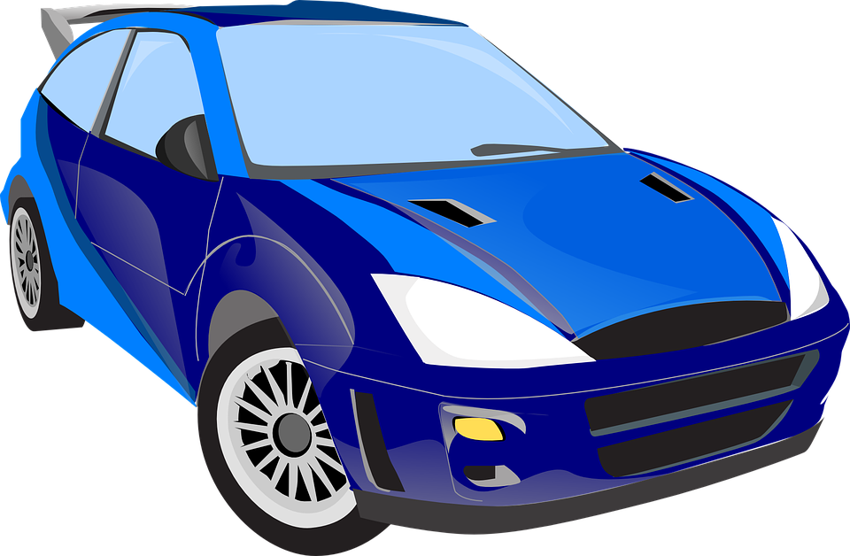 chevrolet blue racing car, Ra