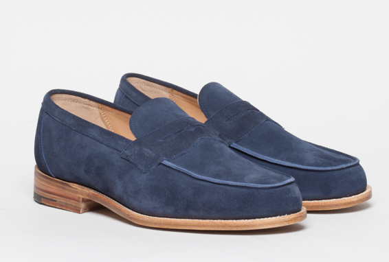 Trickeru0027S For Norse Blue Suede Loafer - Blue Suede Shoes, Transparent background PNG HD thumbnail