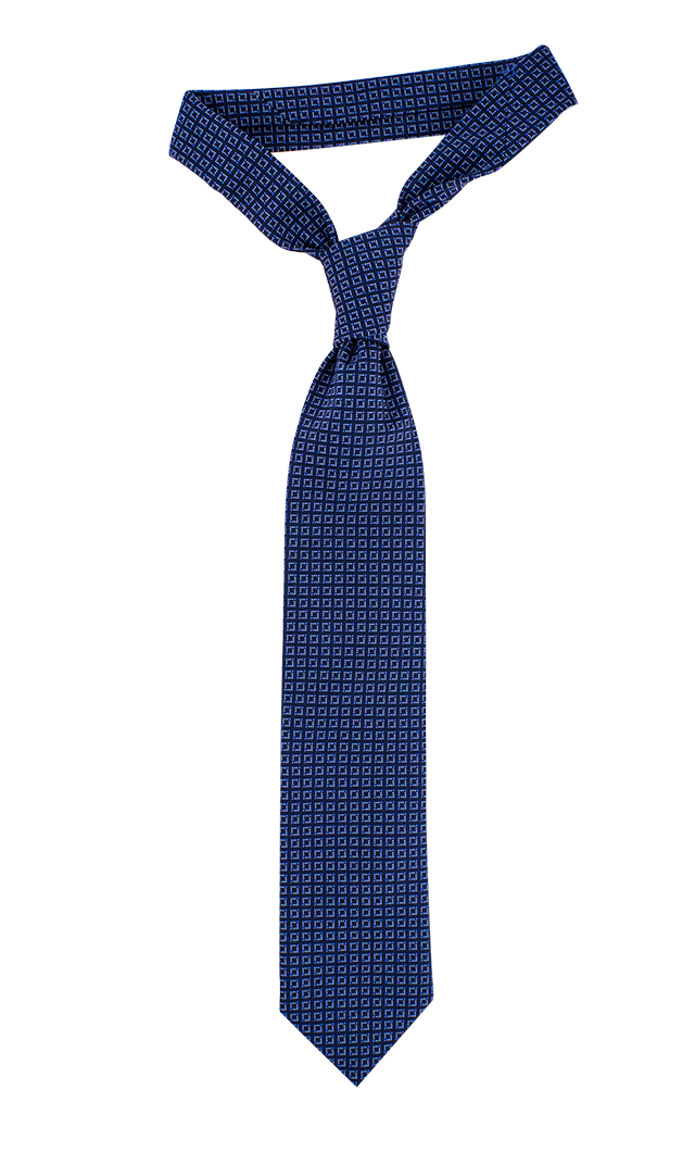 Navy And Light Blue Check Necktie - Blue Ties, Transparent background PNG HD thumbnail