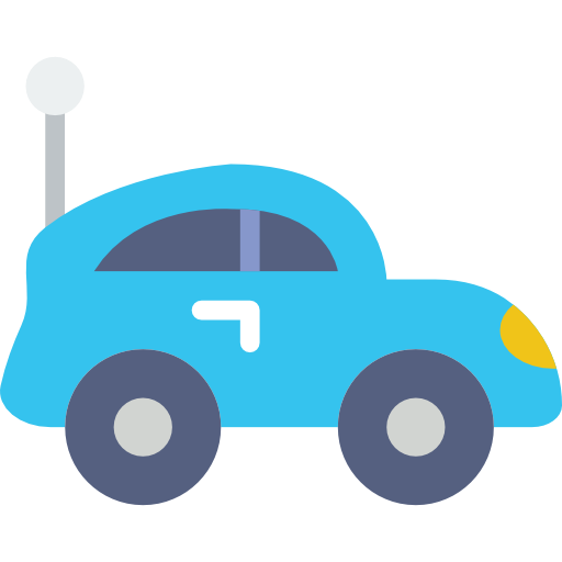Size - Blue Toy Car, Transparent background PNG HD thumbnail