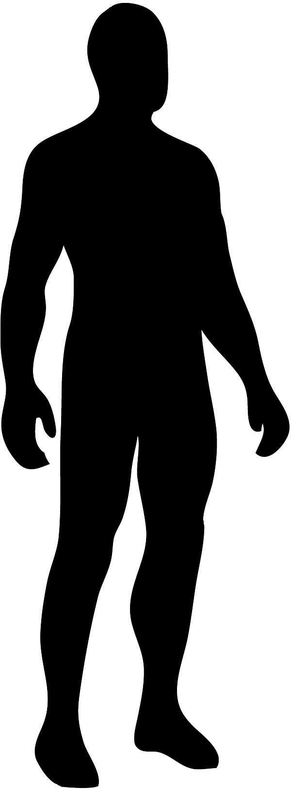 Body Outline Clip Art   Png Human Body Outline - Body Black And White, Transparent background PNG HD thumbnail