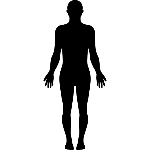 Standing Human Body Silhouette Free Icon - Body Black And White, Transparent background PNG HD thumbnail