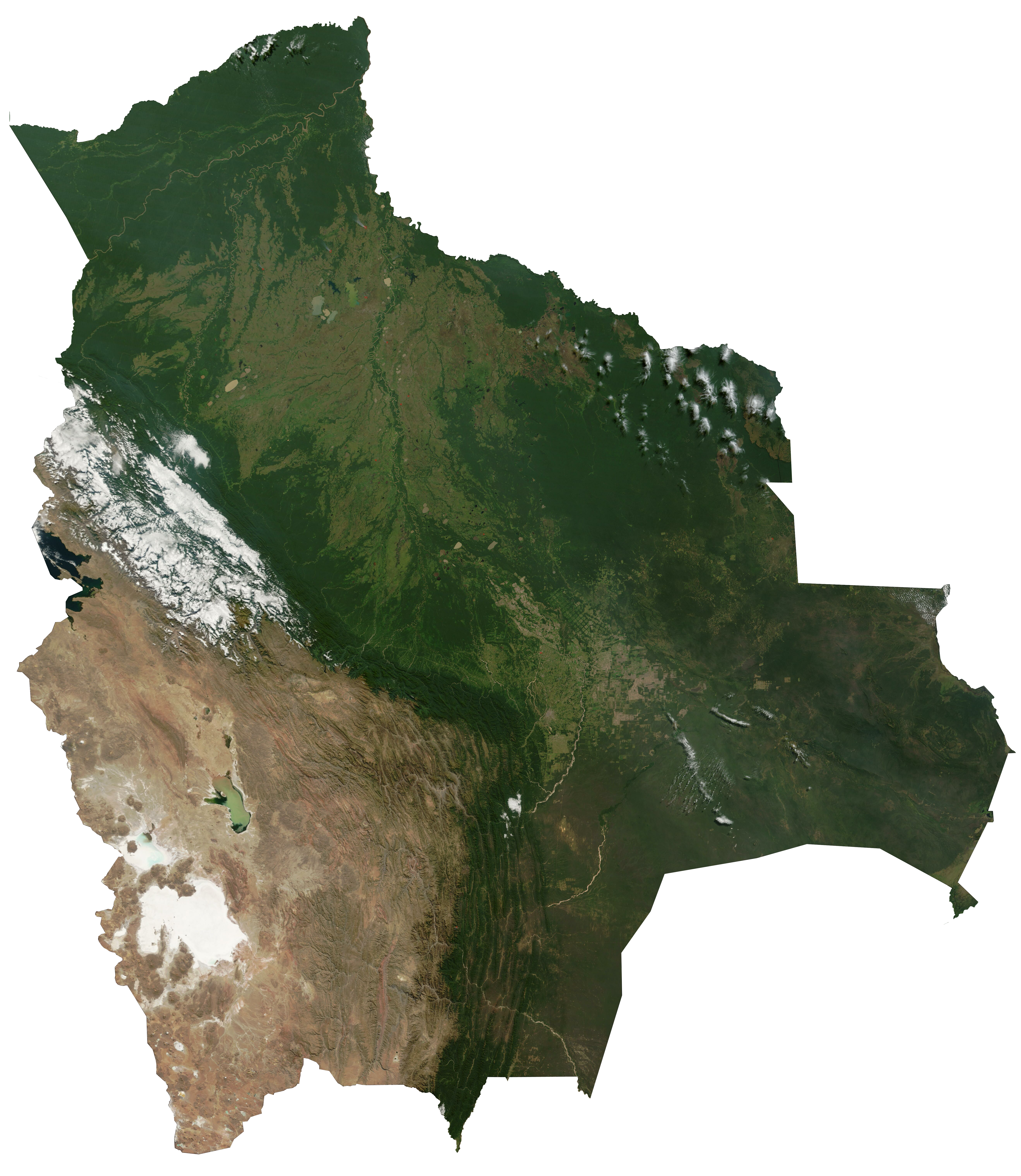 File:satellite Image Of Bolivia.png - Bolivia, Transparent background PNG HD thumbnail