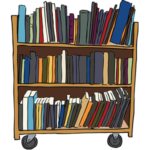 Library Book Cart Clipart, Cliparts Of Library Book Cart Free Download (Wmf, Eps, Emf, Svg, Png, Gif) Formats - Book Cart, Transparent background PNG HD thumbnail