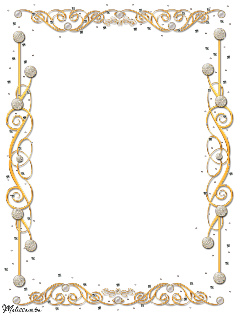 Gold Flower Frame Png Hd - Borders, Transparent background PNG HD thumbnail