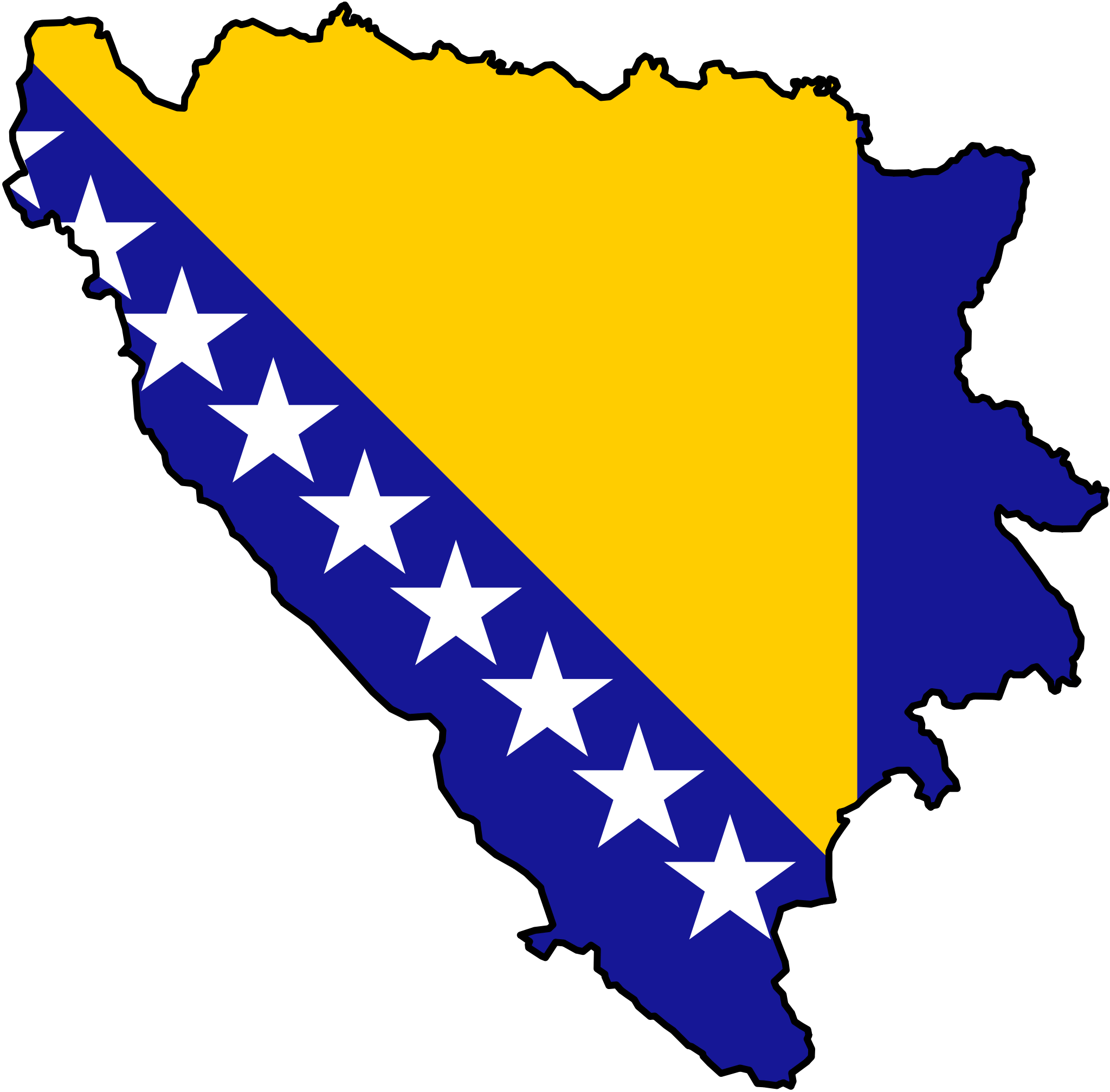 Click On The Bosnia And Herzegovina Flag Map Hdpng.com  - Bosnia And Herzegovina, Transparent background PNG HD thumbnail