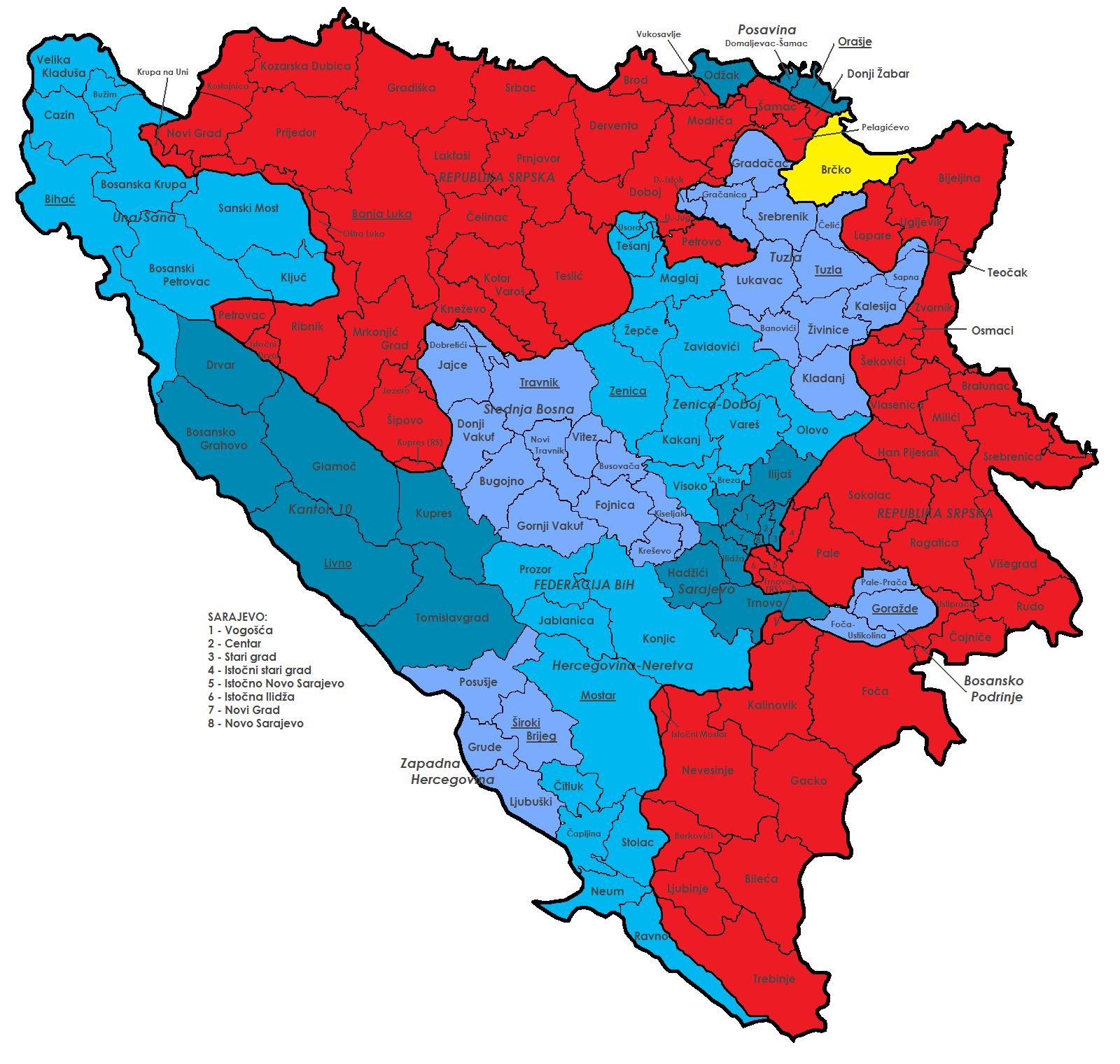 File:bosnia And Herzegovina Political.png - Bosnia And Herzegovina, Transparent background PNG HD thumbnail