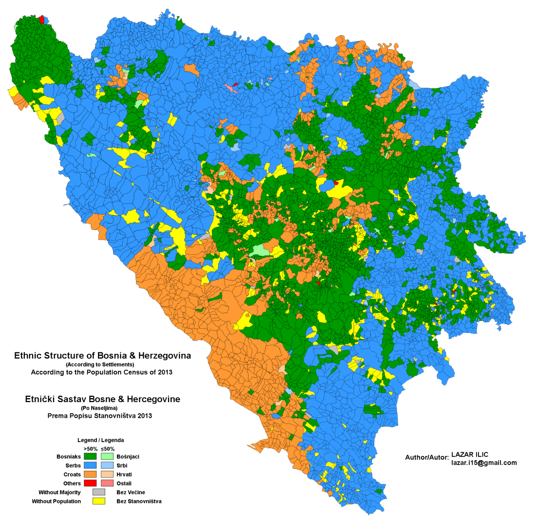 File:bosnia Herzegovina Ethnic 2013.png - Bosnia And Herzegovina, Transparent background PNG HD thumbnail