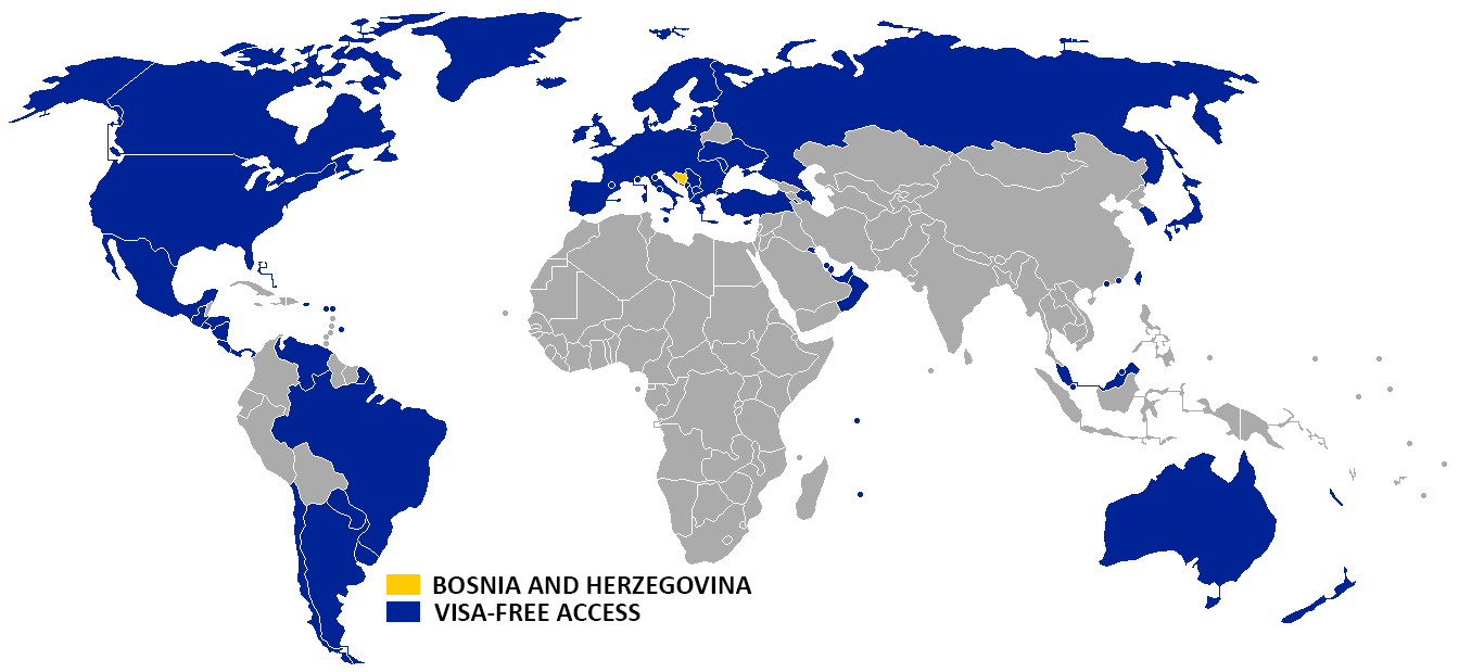 File:visa Policy Of Bosnia And Herzegovina.png - Bosnia And Herzegovina, Transparent background PNG HD thumbnail
