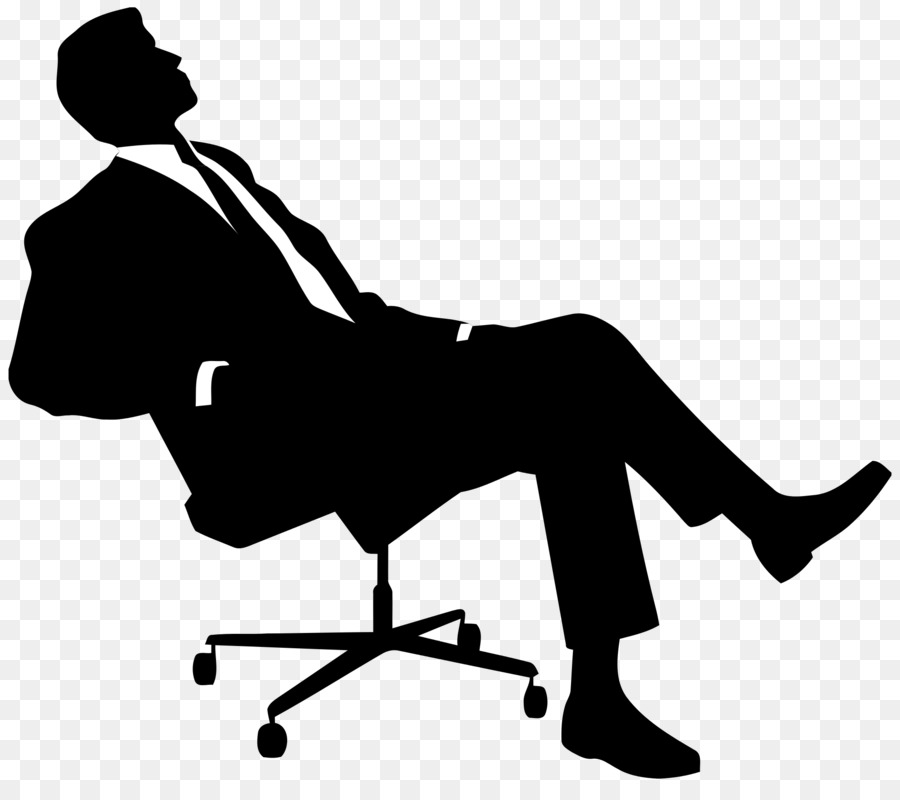 Chair Silhouette Sitting Clip Art   Boss - Boss Black And White, Transparent background PNG HD thumbnail